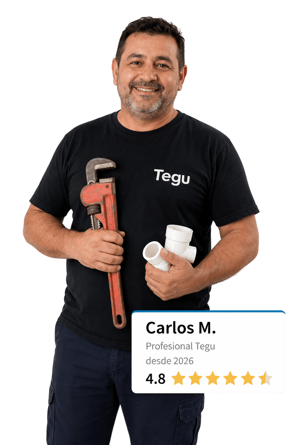 Profesional de plomería verificado en Tegu