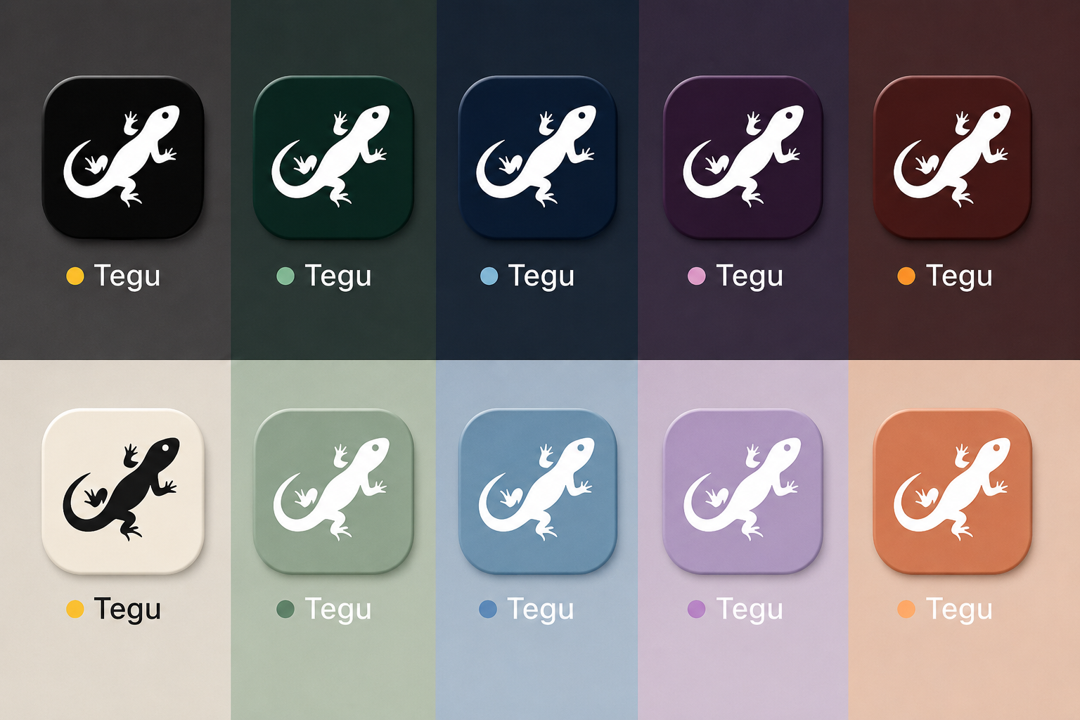 El board con el que arrancamos el color: la misma silueta sobre diez fondos para comparar de un vistazo.