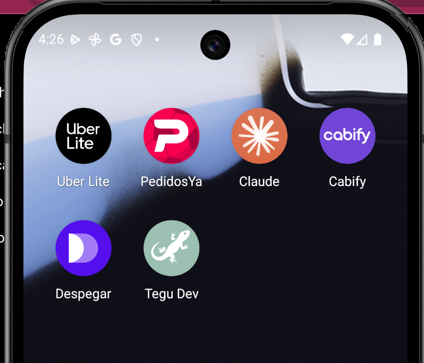 La prueba que no pasó: entre Uber, PedidosYa, Claude, Cabify y Despegar, ese verde se veía apagado, demasiado lavado.