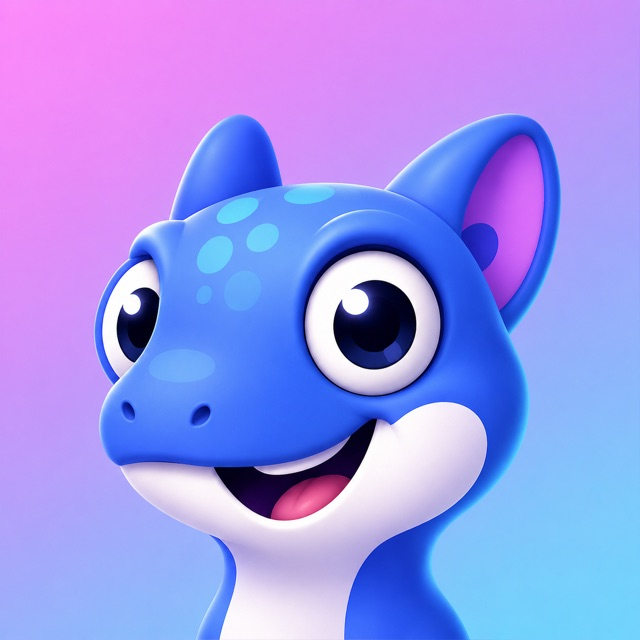 El personaje con el que salimos al mercado: rostro, volumen, degradados. Perfecto para arrancar, incómodo al lado de una app minimalista.